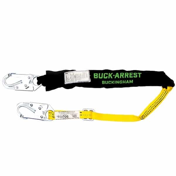 Buckingham Buck Arrest™ w/2 Locking Snap Hooks, Adjustable Length 5 Buck Arrest Fall Lanyard