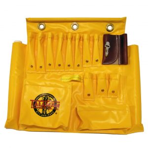 VINYL TOOL APRON w/ TWO Bucket Hooks 5 tool apron