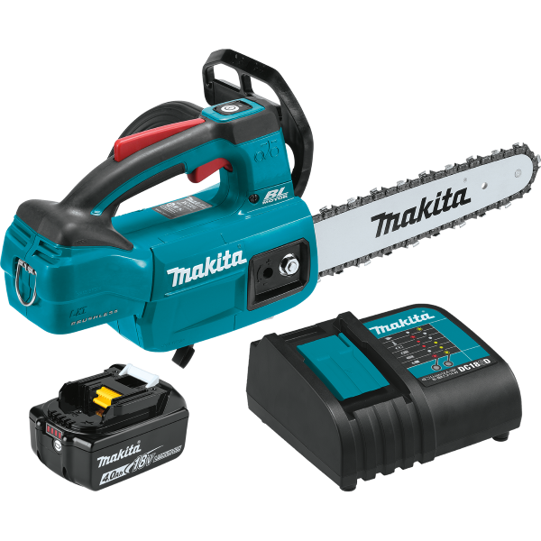 Makita 18V LXT® Lithium‑Ion Brushless Cordless 10" Top Handle Chain Saw Kit (4.0Ah) 10 Chainsaw